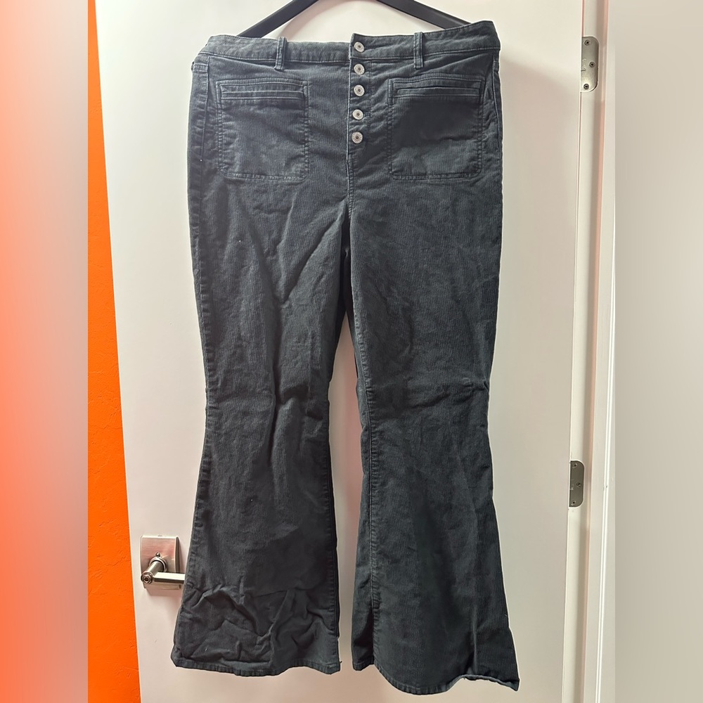 American Eagle Grey Corduroy Flares